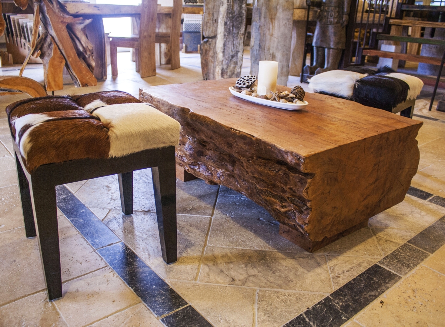Couchtisch baumstamm (100 x 80 cm) : der tischonkel