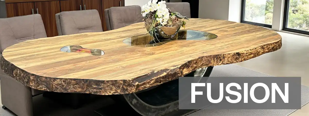 Massivholz Esstisch Fusion