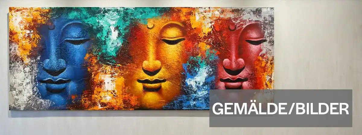 Handgemalte Wandbilder, abstrakte Gemälde und Kunstwerke passend zu Massivholzmöbeln