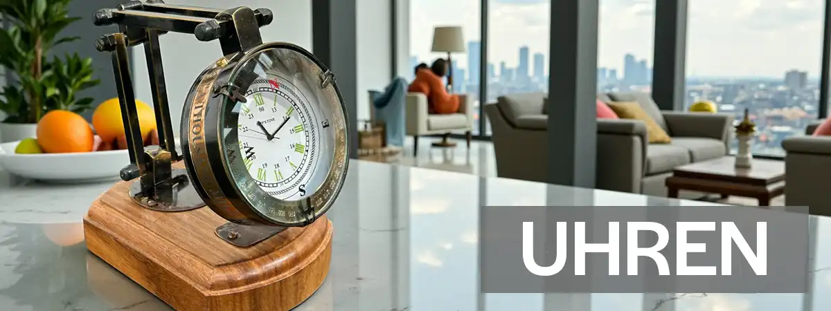 Rustikale Wanduhren aus Altholz, massive Standuhren und Tischuhren im Industrial-Design