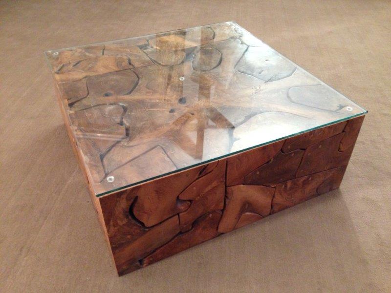 Couchtisch / Wohnzimmertisch aus Wurzelholz - Der Tischonkel