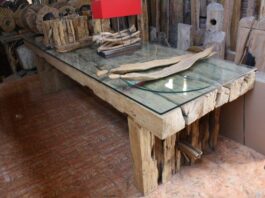 Tisch aus Bahnschwellen, ungewöhnlich ? Tisch aus Bahnschwellen