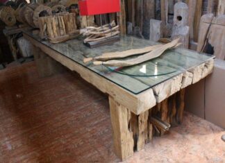 Tisch aus Bahnschwellen, ungewöhnlich ? Tisch aus Bahnschwellen