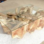 Tisch aus antiker Baumwurzel 120 x 80 cm
