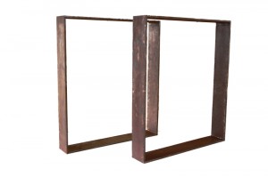 Tischbeine / Tischgestell aus Stahl (Rost)