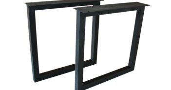 Tischbeine / Tischgestell aus schwarz lackiertem Stahl TB104 Tischbein aus Stahl TB104