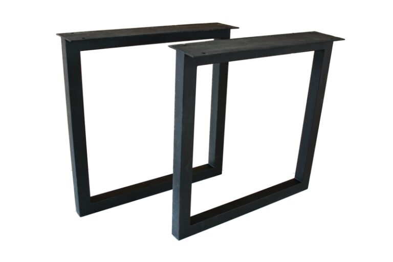 Tischbeine / Tischgestell aus schwarz lackiertem Stahl TB104