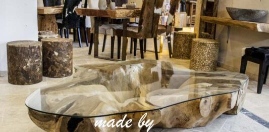 Couchtisch Baumstamm (Wurzelholz) 209 x 153 cm Couchtisch Baumstamm