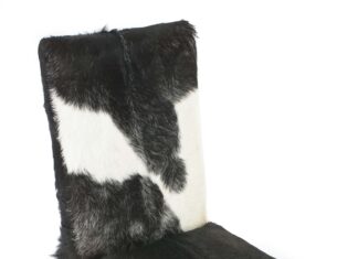 Stuhl mit echtem Fell Stuhl Fellbezug Kitzbuehel