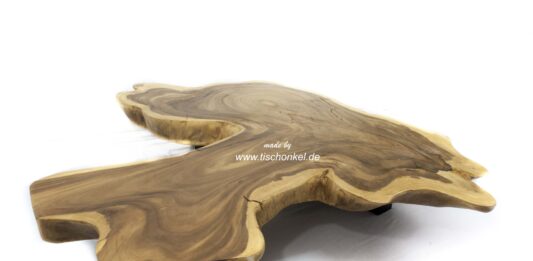 Sofabord lavet af en træskive 180 x 87-156 x 11 cm Sofabord træskive Sydafrika