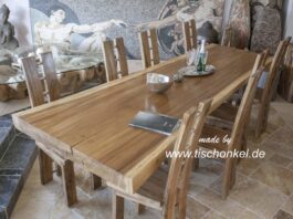 Dining table made of Suar Dining table Suar