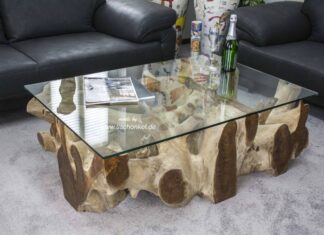 Baumwurzel Couchtisch 120 x 80 cm Baumwurzel Couchtisch
