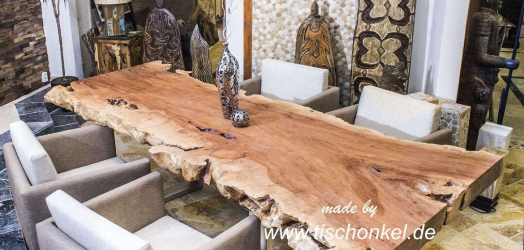 Esstisch aus einem Baumstamm - Der Tischonkel