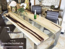 Table à manger design du Tischonkel 220 x 100 cm Design de table à manger