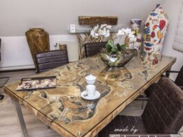 Altholz Esstisch Altholz Esstisch mit Glasplatte