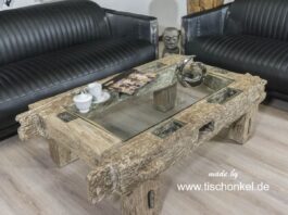 Mesa de salón de madera reciclada Mesa de salón de madera reciclada cuadrada 120x80