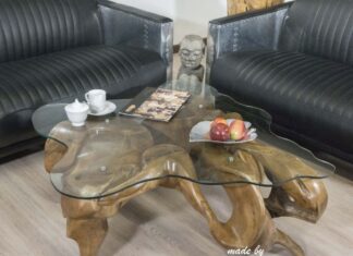 Baumwurzel Wohnzimmertisch Baumwurzel Couchtisch Wohnzimmertisch Handarbeit Wurzeltisch