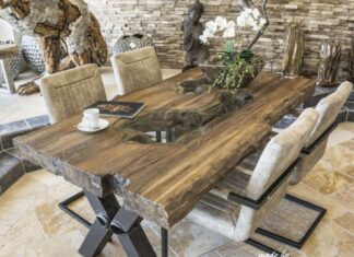 Designer Esstisch aus Holz Designer Esstisch aus Holz