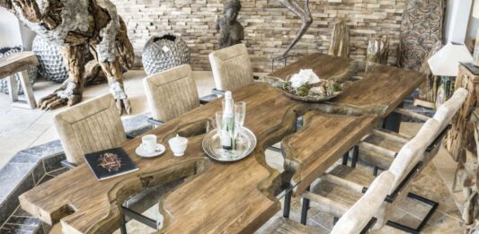 Mesa de comedor de GERKEN Wohndesign en formato 300 x 100 cm Mesa de comedor