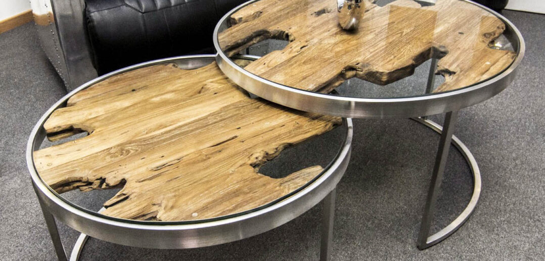 Couchtisch Beistelltisch rund und ausziehbar - Der Tischonkel