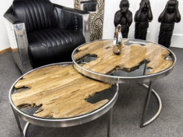 Couchtisch Beistelltisch rund und ausziehbar Couchtisch Beistelltisch rund