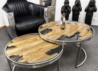 Couchtisch Beistelltisch rund und ausziehbar Couchtisch Beistelltisch rund