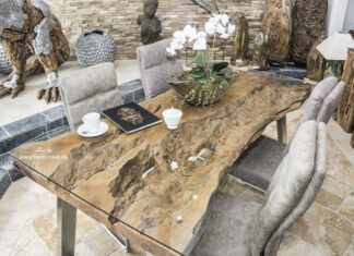 Außergewöhnlicher Esstisch von „GERKEN Wohndesign“ Aussergewöhnlicher Esstisch von Gerken Wohndesign