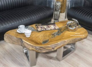 Baumstamm Wohnzimmertisch mit edler Optik Baumstamm Wohnzimmertisch mit edler Optik