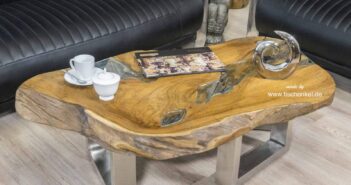 Baumstamm Wohnzimmertisch mit edler Optik
