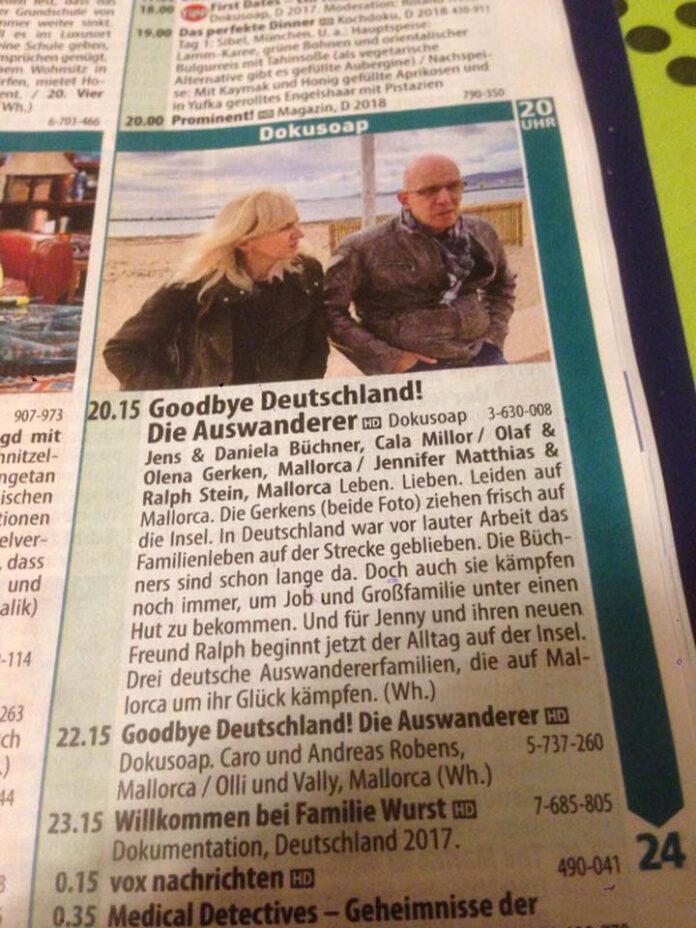 Programmankündigung zur Sendung Goodbye Deutschland