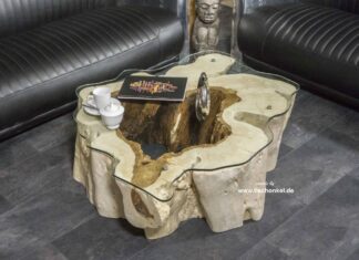 Kleiner Couchtisch aus einem Baumstumpf Kleiner Couchtisch aus einem Baumstumpf
