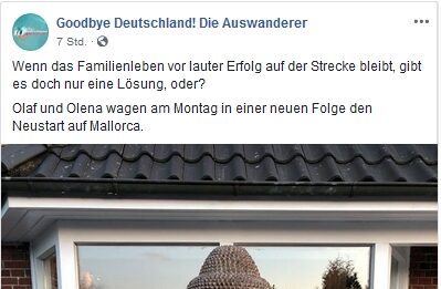 Goodbye Deutschland met Olena en Olaf Gerken op maandag 27 augustus 2018 om 20.15 uur Lena en Olaf Gerken bij Goodbye Deutschland