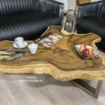 Toller Couchtisch aus einer Baumscheibe