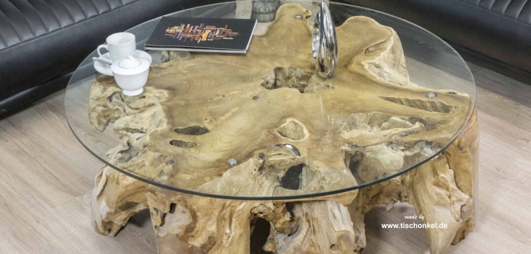 Wurzeltisch Couchtisch aus einer Baumwurzel - Der Tischonkel