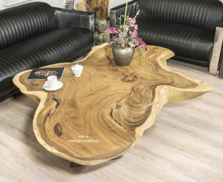 Baumstamm Couchtisch aus einer Baumscheibe - Der Tischonkel