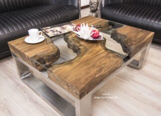 Der Couchtisch von GERKEN Wohndesign Couchtisch aus Holz 100x80 cm