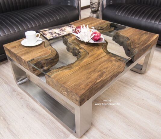 Der Couchtisch von GERKEN Wohndesign Couchtisch aus Holz 100x80 cm