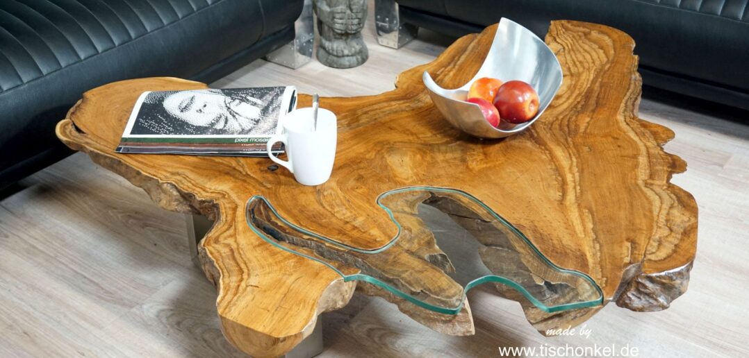 Runder Couchtisch aus Massivholz - Der Tischonkel