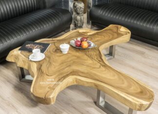 Wohnzimmertisch aus einer Baumscheibe Wohnzimmertisch aus einer Baumscheibe