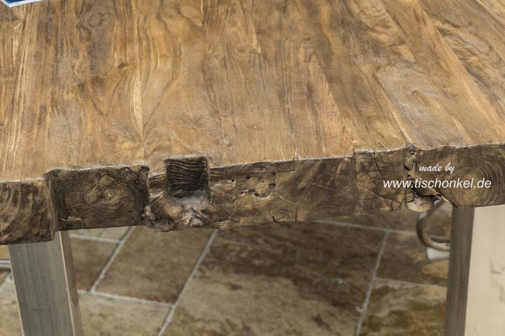 Esstisch für 8 Personen, 300 x 100 cm, aus recyceltem Teakholz Altholz Esstisch 300x100 cm