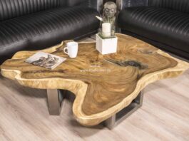 Toller Couchtisch aus einer Baumscheibe mit tollem Design Couchtisch aus einer Baumscheibe tolles Deisgn von Gerken Wohndesign