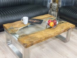 Moderner Couchtisch aus Holz im Format 120×80 cm Moderner Couchtisch aus Holz
