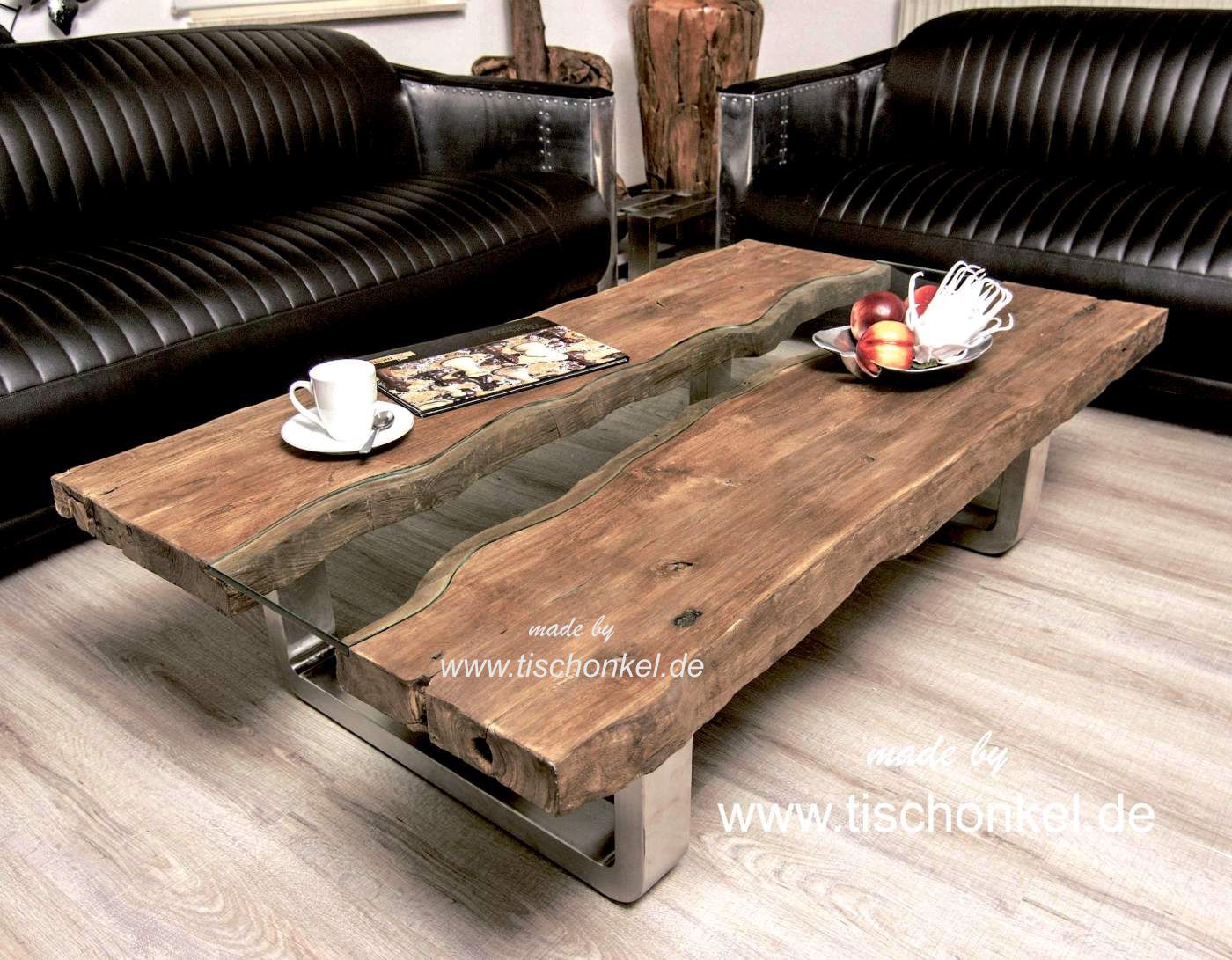 DER TISCHONKEL :: Couchtisch 120 x 80 cm aus Massivholz Natural