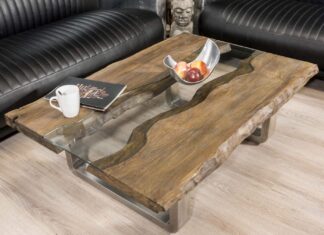 Wohnzimmertisch Old Elements, 120 x 80 cm, eckig Wohnzimmertisch Old Elements 120 x 80 cm Stilvoller Designer Couchtisch