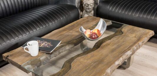 Wohnzimmertisch Old Elements, 120 x 80 cm, eckig Wohnzimmertisch Old Elements 120 x 80 cm Stilvoller Designer Couchtisch