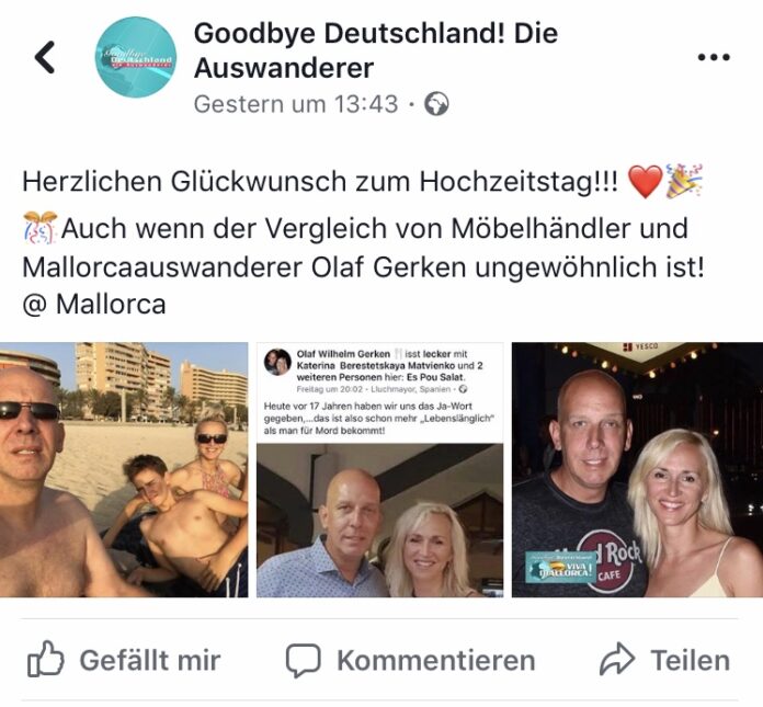 Lena und Olaf Gerken von Goodbye Deutschland feiern den 17ten Hochzeitstag