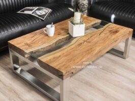 Table basse carrée en bois massif Table basse carrée en bois massif