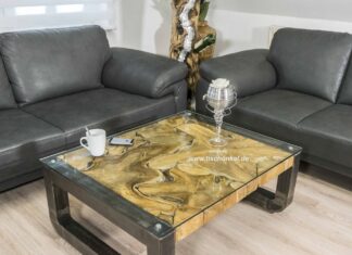 Günstiger Couchtisch aus Holz 100×80 cm Günstiger Couchtisch aus Holz
