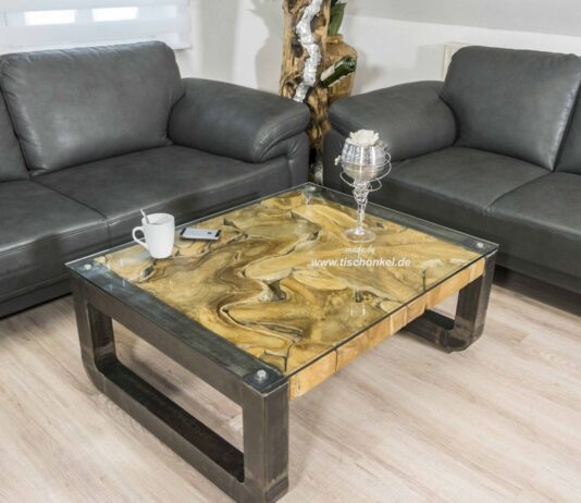 Mesa de centro económica de madera 100×80 cm Mesa de centro económica de madera