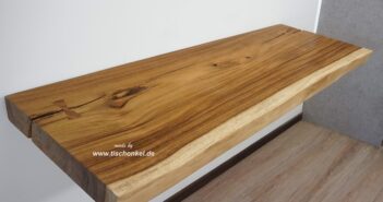 Waschtischplatte aus Holz Waschtischplatte aus Holz